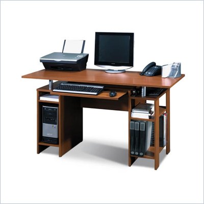 Bestar In Style Home Office Wood Computer Desk in Copper Cherry