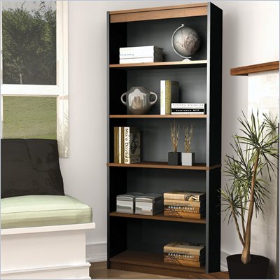 Bestar Innova 5 Shelf Bookcase in Tuscany Brown