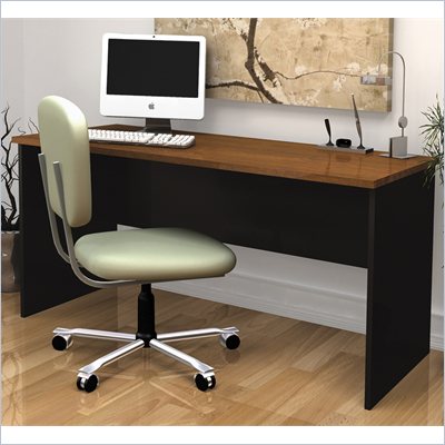 Bestar Innova Wood Peninsula Table in Tuscany Brown