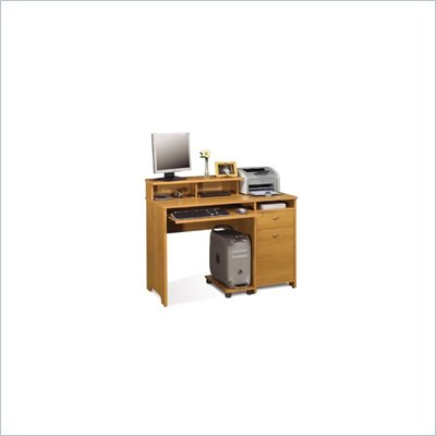 Bestar Legend Home Office Wood Computer Desk in Golden Oak