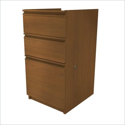 Bestar Prestige + Ready to Assemble Pedestal in Cognac Cherry