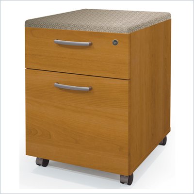 Bestar Pro-Biz Assembled Mobile Wood Pedestal in Cherry