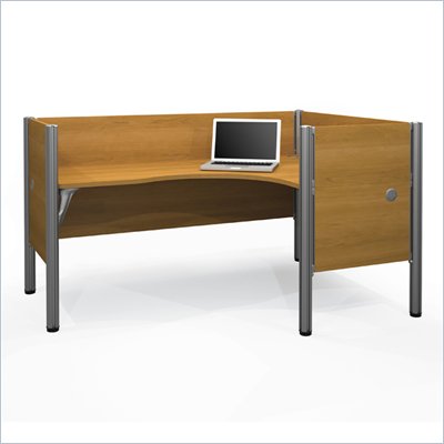 Bestar Pro-Biz Single Right L-shaped Workstation in Cappuccino Cherry