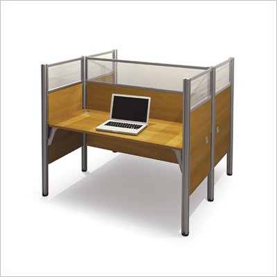 Bestar Pro-Biz Double Face to Face Desk in Cappuccino Cherry