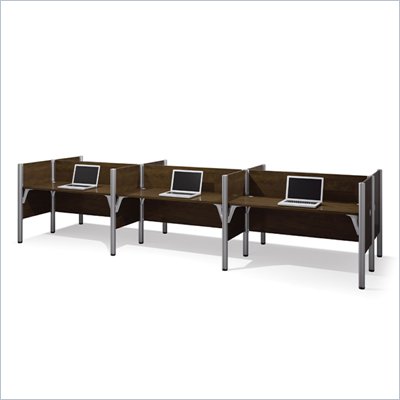 Bestar Pro-Biz Six Workstations in Chocolate