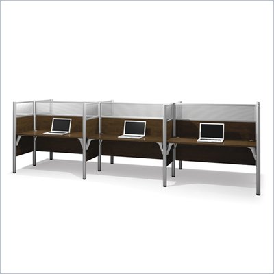 Bestar Pro-Biz Six Workstations in Chocolate