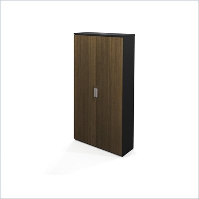Bestar Pro-Concept Armoire in Black and Milk Chocolate