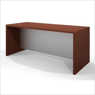 Bestar Pro-Linea Executive Desk in Cognac and White