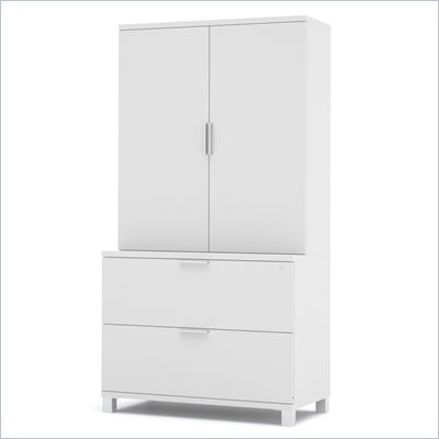 Bestar Pro-Linea Lateral File and Cabinet Kit in White