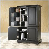 Crosley Furniture Alexandria Media Storage and Gaming Cabinet in Black Finish