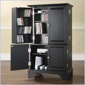 Crosley Furniture LaFayette Media Storage and Gaming Cabinet in Black Finish