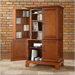 Crosley Furniture Newport Media Storage and Gaming Cabinet in Classic Cherry Finish