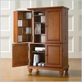 Crosley Furniture Cambridge Media Storage and Gaming Cabinet in Classic Cherry Finish