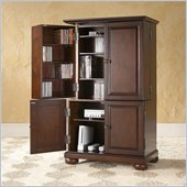 Crosley Furniture Alexandria Media Storage and Gaming Cabinet in Vintage Mahogany Finish