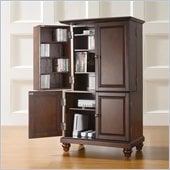 Crosley Furniture Cambridge Media Storage and Gaming Cabinet in Vintage Mahogany Finish