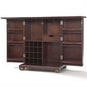 Crosley Furniture Alexandria Expandable Bar Cabinet in Vintage Mahogany Finish