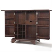 Crosley Furniture LaFayette Expandable Bar Cabinet in Vintage Mahogany Finish