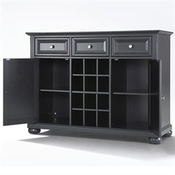 Crosley Furniture Alexandria Buffet Server / Sideboard Cabinet in Black Finish