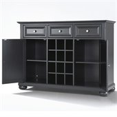 Crosley Furniture Alexandria Buffet Server / Sideboard Cabinet in Black Finish