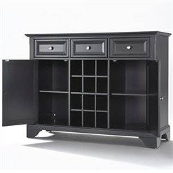 Crosley Furniture LaFayette Buffet Server / Sideboard Cabinet in Black Finish