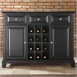 Crosley Furniture Newport Buffet Server / Sideboard Cabinet in Black