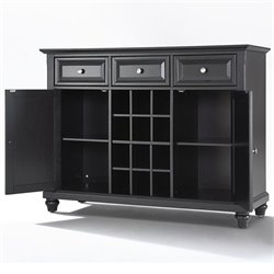 Crosley Furniture Cambridge Buffet Server / Sideboard Cabinet in Black Finish