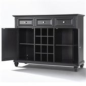 Crosley Furniture Cambridge Buffet Server / Sideboard Cabinet in Black Finish