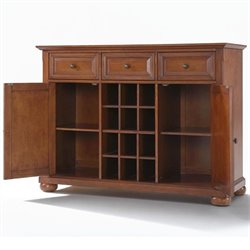 Crosley Furniture Alexandria Buffet Server / Sideboard Cabinet in Classic Cherry