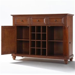 Crosley Furniture Cambridge Buffet Server / Sideboard Cabinet in Classic Cherry