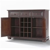 Crosley Furniture Alexandria Buffet Server / Sideboard Cabinet in Vintage Mahogany