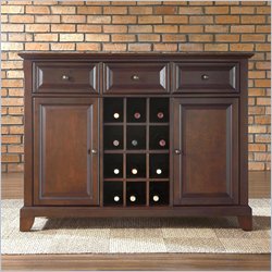 Crosley Furniture Newport Buffet Server / Sideboard Cabinet in Vintage Mahogany