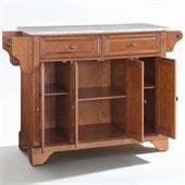 Crosley Furniture LaFayette Solid Granite Top Kitchen Island in Classic Cherry Finish