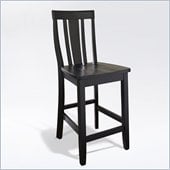 Crosley Furniture Counter Height Shield Back Bar Stool in Black Finish