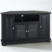 Crosley Furniture Alexandria 48 Corner TV Stand in Black Finish