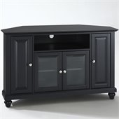 Crosley Furniture Cambridge 48 Corner TV Stand in Black Finish