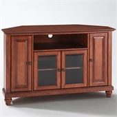 Crosley Furniture Cambridge 48 Corner TV Stand in Classic Cherry