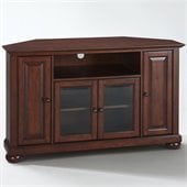 Crosley Furniture Alexandria 48 Corner TV Stand in Vintage Mahogany