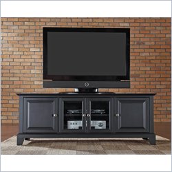 Crosley Furniture Newport 60 Low Profile TV Stand in Black Finish