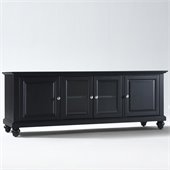 Crosley Furniture Cambridge 60 Low Profile TV Stand in Black Finish