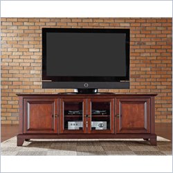 Crosley Furniture Newport 60 Low Profile TV Stand in Vintage Mahogany