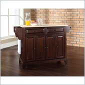 Crosley Furniture Newport Natural Wood Top Mahogany Kitchen Island