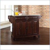 Crosley Furniture Newport Stainless Steel Top Mahogany Kitchen Island