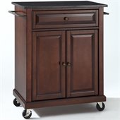 Crosley Furniture Solid Black Granite Top Mahogany Kitchen Cart