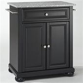 Crosley Furniture Alexandria Solid Granite Top Kitchen Island in Black