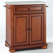 Crosley Furniture Alexandria Stainless Steel Top Cherry Kitchen Island