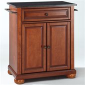 Crosley Furniture Alexandria Black Granite Top Cherry Kitchen Island