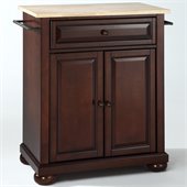 Crosley Furniture Alexandria Natural Wood Top Mahogany Kitchen Island