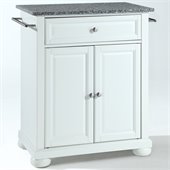 Crosley Furniture Alexandria Solid Granite Top Kitchen Island in White