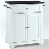 Crosley Furniture Alexandria Black Granite Top Kitchen Island in White