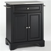 Crosley Furniture LaFayette Stainless Steel Top Black Kitchen Island